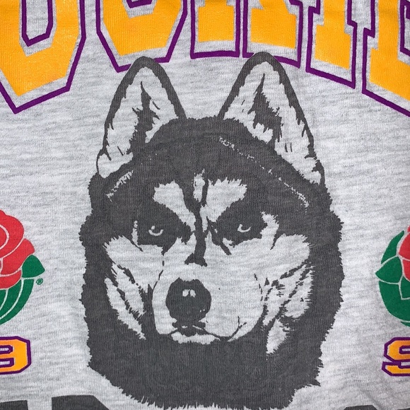 Vintage Hanes Beefy Husky’s 1992 ROSE BOWL T-Shirt SZ L NATIONAL CHAMPIONSHIP - Picture 7 of 12